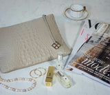 Peacock Single Medium croc Kroko taupe