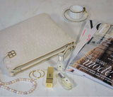 Peacock Double Medium off-white elfenbein strauß ostrich