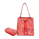 Set Alya Small + Dalim Mini Textil Koralle gemustert