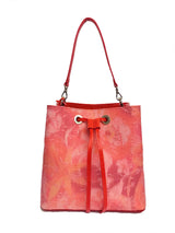 Alya bucket small textile coral patterned