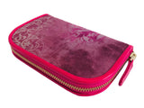 Purse "Dalim Mini" textile - purple ornament pattern
