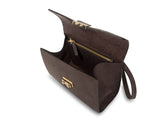 Almaaz Lock S Henkeltasche Top handle bag snake schlange braun brown