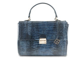 Almaaz Lock M Henkeltasche top handle bag blue lizzard