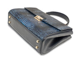 Almaaz Lock M Henkeltasche top handle bag blue lizzard