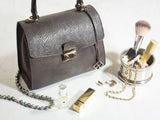 Almaaz Lock S Henkeltasche Top handle bag snake schlange braun brown