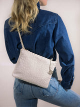 Peacock Double Medium off-white elfenbein strauß ostrich