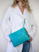 Peacock Double Medium türkis turquoise Strauß ostrich