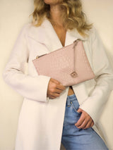 Peacock Single Medium croc Kroko cipria puderrosa