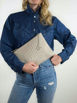 Peacock Single Medium croc Kroko taupe