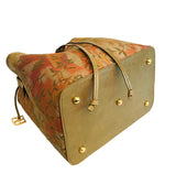 Alya Bucket Small textile oliv patterned