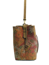 Alya Bucket Small textile oliv patterned