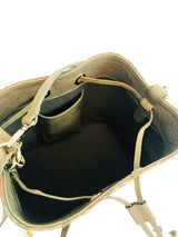 Alya Bucket Small textile oliv patterned