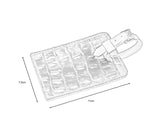 Koffer-Anhänger Zeichnung mit Maßen Luggage Tag with measures