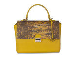 Almaaz Lock Medium - lizard embossing yellow