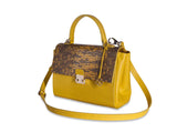 Almaaz Lock Medium - lizard embossing yellow