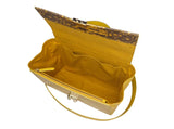 Almaaz Lock Medium - lizard embossing yellow