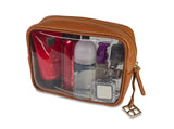 Ida Cosmetic Case, Mousse, cognac