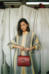 Almaaz Lock S red ruby henkeltasche top handle bag
