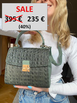 Almaaz Lock Small - croc green - Sample Sale