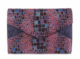 Maya M, Hundertwasser-Anmutung, violett/multicolor und metallic marine